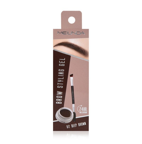 Meilinda Brow Styling Gel Dark Brown Waterproof Long Lasting Hold