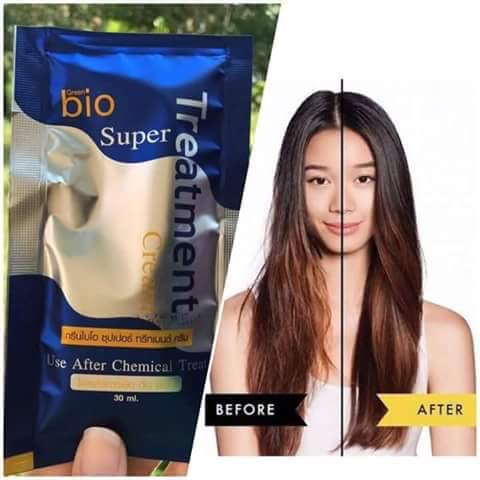 Green Bio Super Treatment Cream Post Chemical Hair Repair Original Thailand