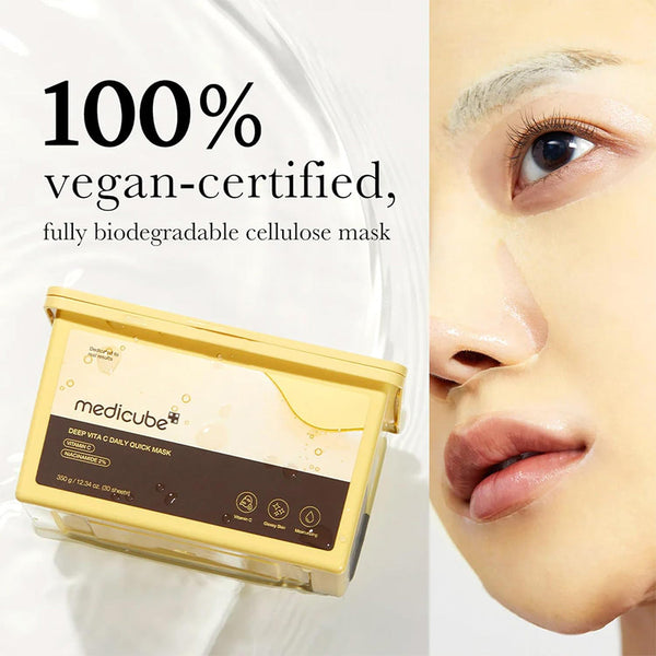 Medicube Deep Vita C Daily Quick Mask – قناع ورقي بفيتامين سي لتفتيح البشرة (30 ورقة)
