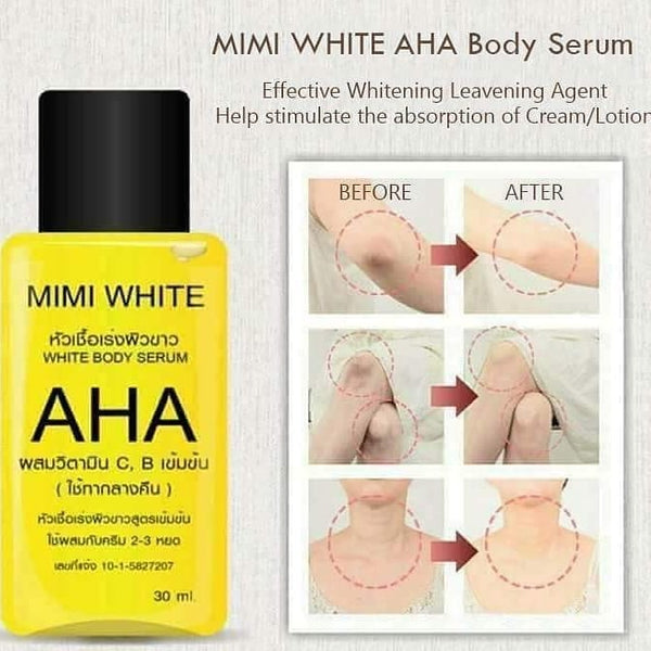 Mimi White Multi Alpha AHA White Body Serum Can Mix With Cream Lotion