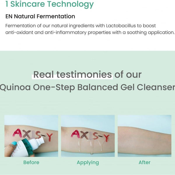 AXIS-Y Quinoa One Step Balanced Gel Cleanser 180ml / 6.08 fl. oz