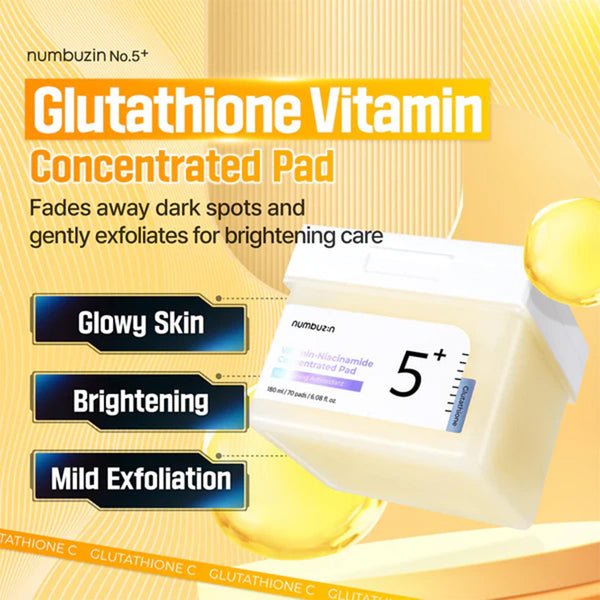 numbuzin No.5 Vita-niacinamide Concentrated Pad 180 مل (70 قطعة)
