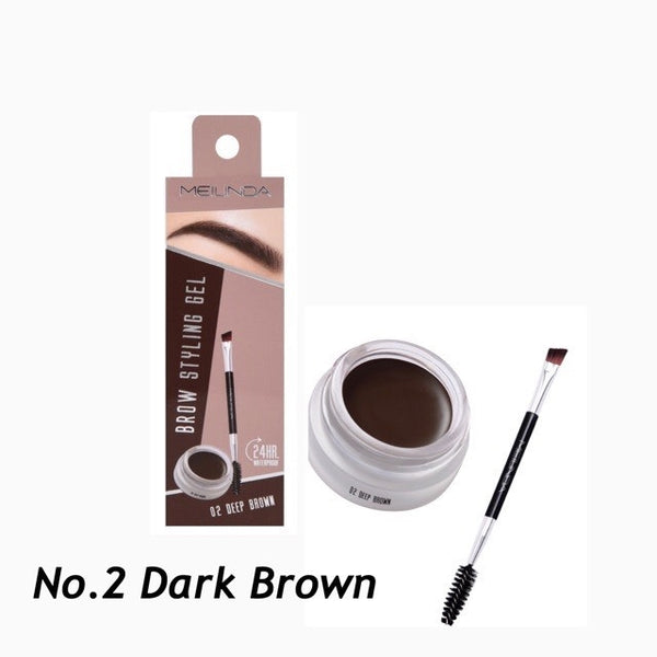 Meilinda Brow Styling Gel Dark Brown Waterproof Long Lasting Hold