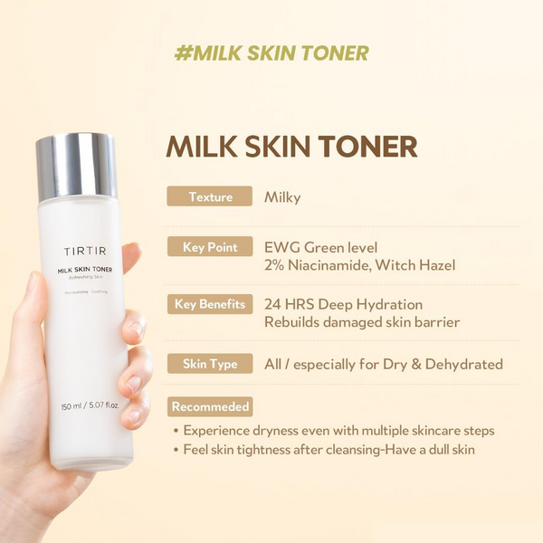 TIRTIR Milk Skin Toner Light 150mL