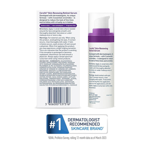 CeraVe Skin Renewing Retinol Serum, 1 fl oz 30 mL