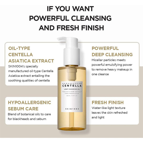 SKIN1004 Madagascar Centella Light Cleansing Oil, 200 mL