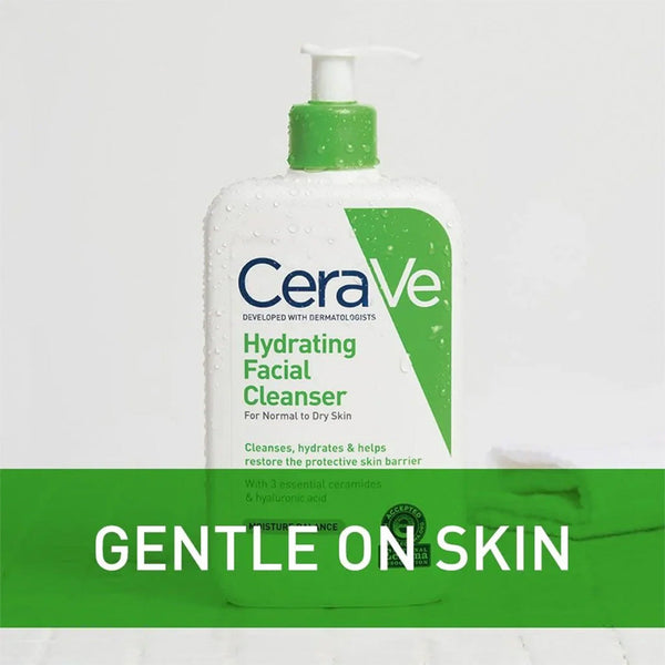 CeraVe Hydrating Cleanser  for Normal to Dry skin with Hyaluronic Acid and Ceramides 236 mL