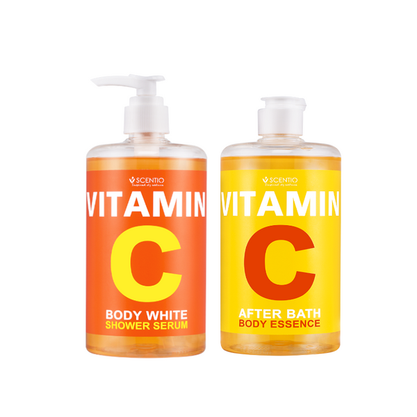 Beauty Buffet Scentio Vitamin C Body White Shower Serum & After Bath Body Essence Set