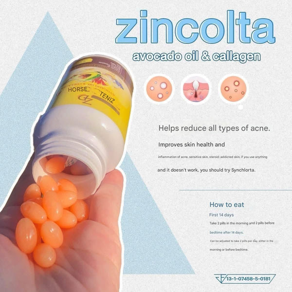 Zincolta Collagen Zinc Supports Skin Hair Anti Aging Supplement