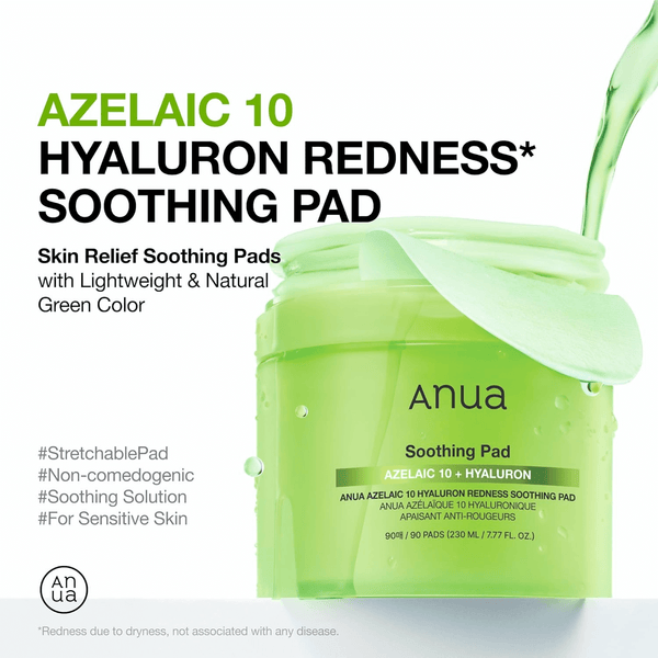 Anua Azelaic 10 Hyaluron Redness Soothing 90 Pads