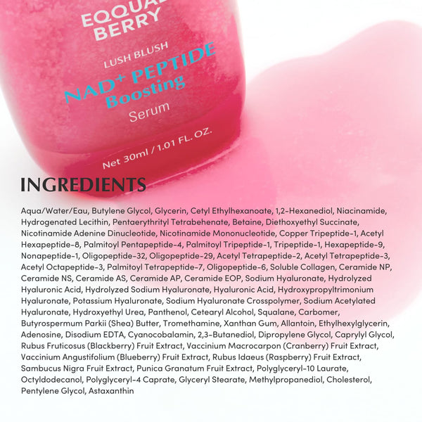 EQQUALBERRY Lush Blush NAD+ Peptide Boosting Set