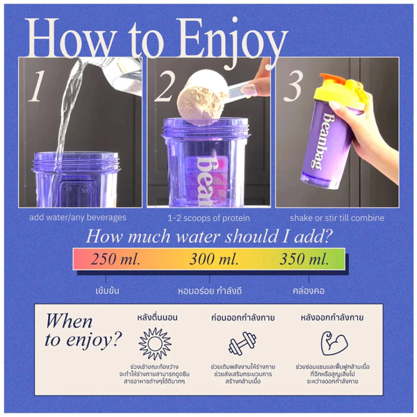 Beanbag Almond Protein Powder Acai Mixed Berries Plant Based High Protein Superfood Drink