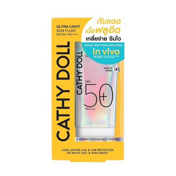 Cathy Doll Ultra Light Sun Fluid  SPF50 PA++++ Sunscreen Lightweight UV Face Protection