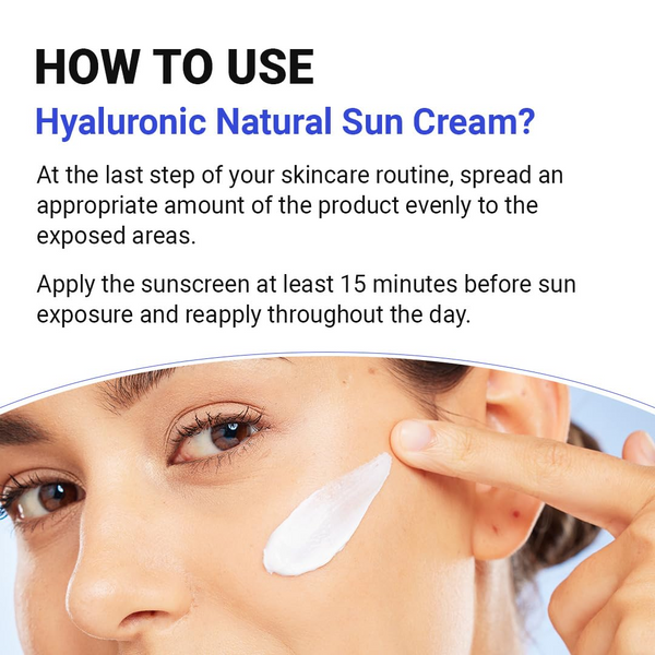 كريم واقي الشمس الطبيعي بحمض الهيالورونيك من إيزنتري SPF50 PA++++ 50 مل