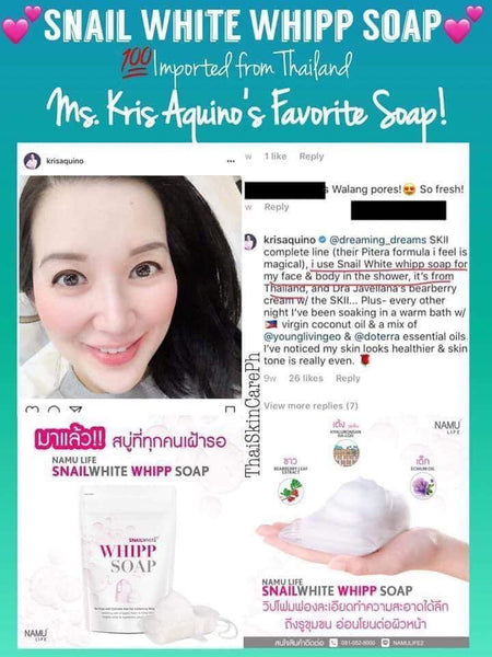 Namu Life Snail White Whipp Soap Hyaluronic Acid Original Thailand