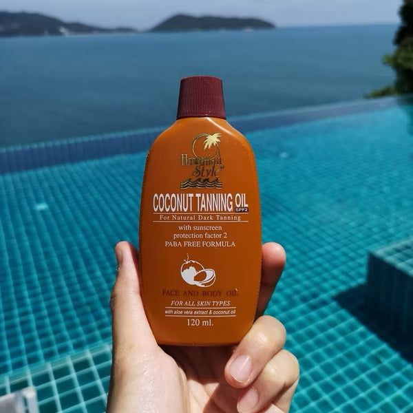 Hawaiian Style Coconut Tanning Oil SPF For Moisturize Radiant Tan Skin Thailand