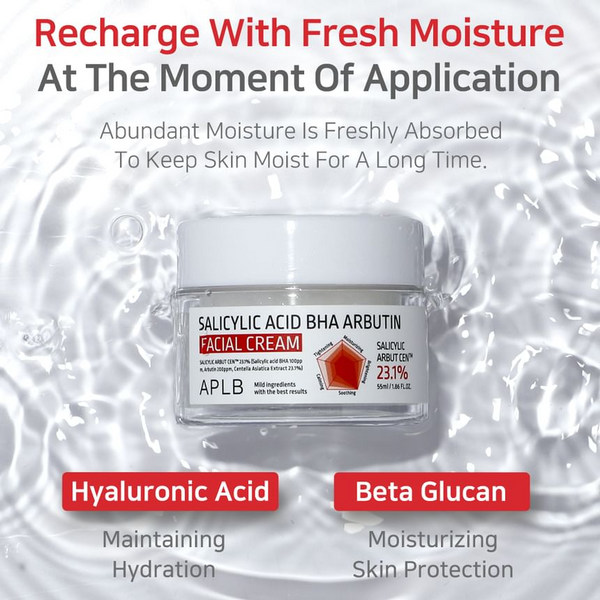 APLB Salicylic Acid BHA Arbutin Facial Cream 55mL
