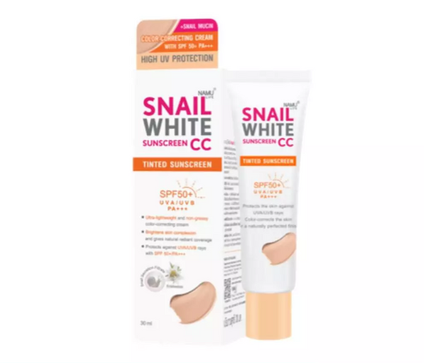 Namu Life Snailwhite Sunscreen CC Cream SPF50+ PA+++ Brightening & Skin Tone Corrector