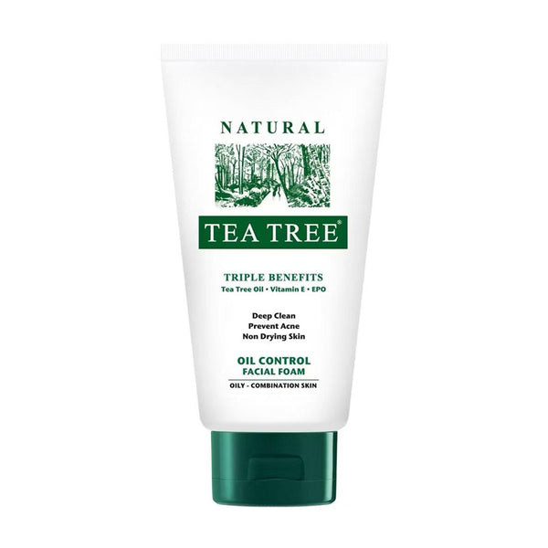 Natural Tea Tree Oil Control Facial Foam Bacteria Acne Pore Cleanser