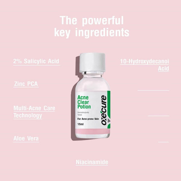 Oxe Cure Acne Clear Potion 2% Salicylic Acid Pimple Treatment