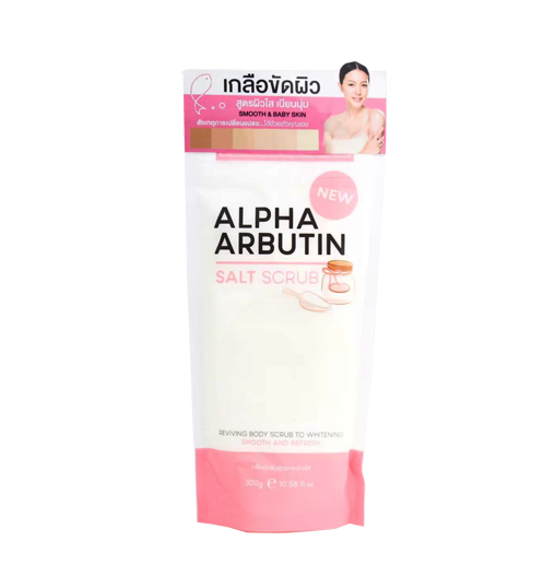 Precious Skin Thailand Alpha Arbutin Salt Scrub Brightening Body Exfoliator