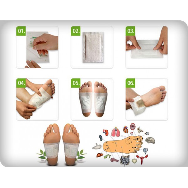 Lanna Foot Patch Herbal Overnight Detox Body Care Thailand