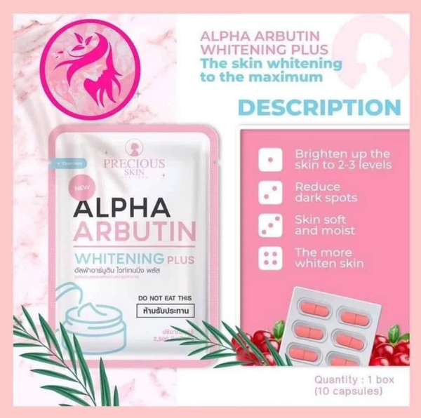 Precious Skin Alpha Arbutin Collagen Whitening Capsules Thailand