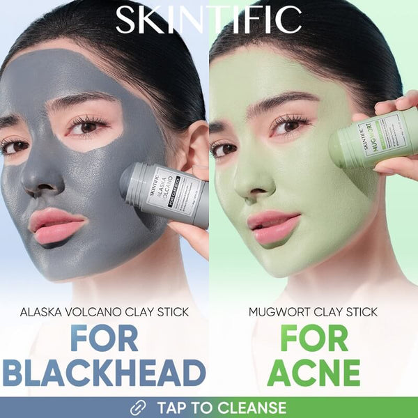 Skintific Clay Stick Mugwort Green Alaska Volcano Grey Thailand