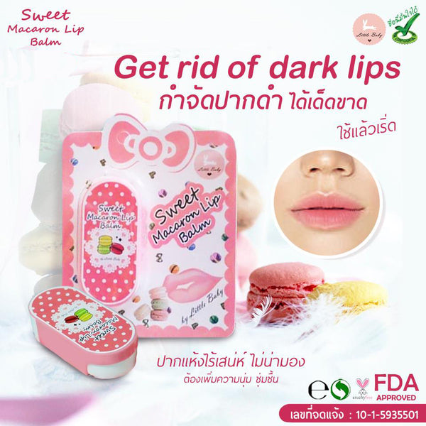 Little Baby Sweet Macaron Lip Balm SPF15 Moisturizing & UV Protection