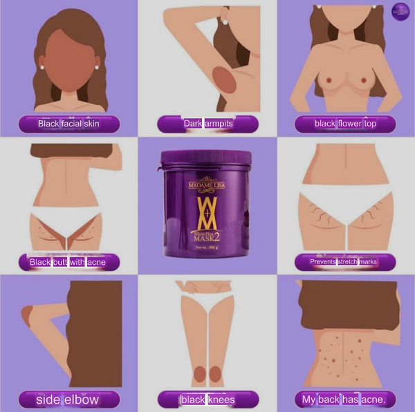 Madame Lisa White Plus Mask Fading & Brightening Face Body Care