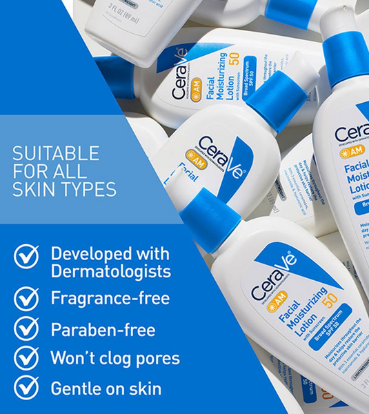CeraVe Facial Moisturizing Lotion AM SPF 50, 89 mL