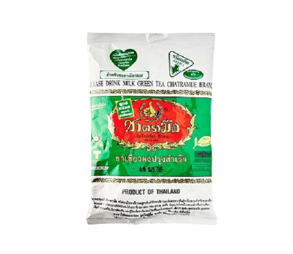 Hand Brand ChaTraMue Green Tea Mix Blend Powder Leaves Extract Recipe Drink Traditional Thailand