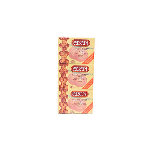Eden Natural Honey & Apricot Soap - 150G (3 Pack)