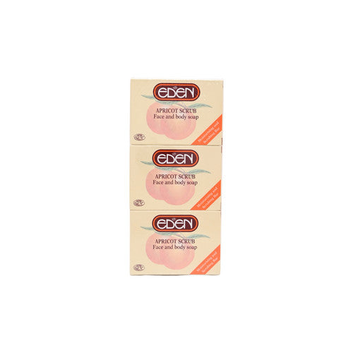 Eden Apricot Scrub Face & Body Soap 150G (3Pack)