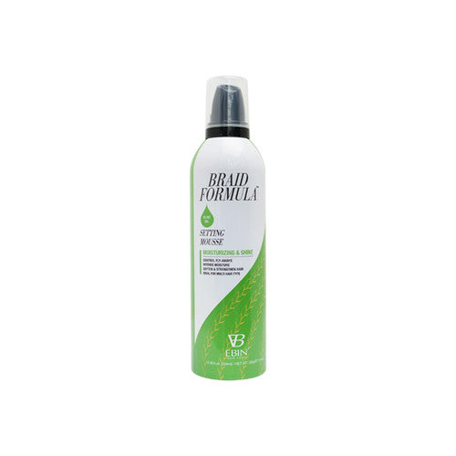 Ebin New York Braid Formula رغوة تثبيت مرطبة ولامعة - زيت الزيتون 12 أوقية