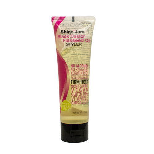 Ampro Shine N Jam Black Castor & Flaxseed Oil Styler 3oz