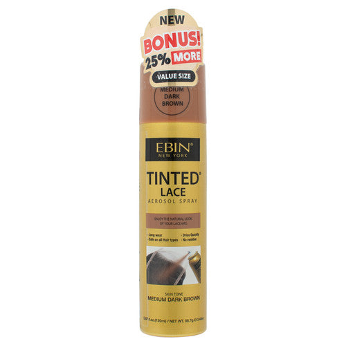 Ebin New York Tinted Lace Aerosol Spray- Medium Dark Brown 150Ml