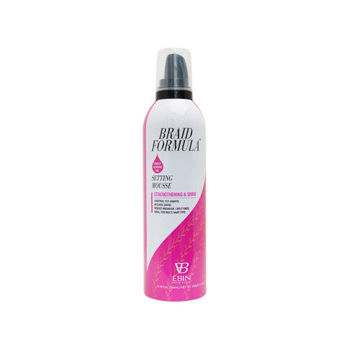 Ebin New York Braid Formula Setting Mousse Strengthening & Shine -12oz