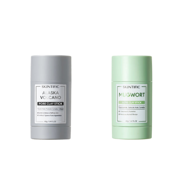 Skintific Clay Stick Mugwort Green Alaska Volcano Grey Thailand
