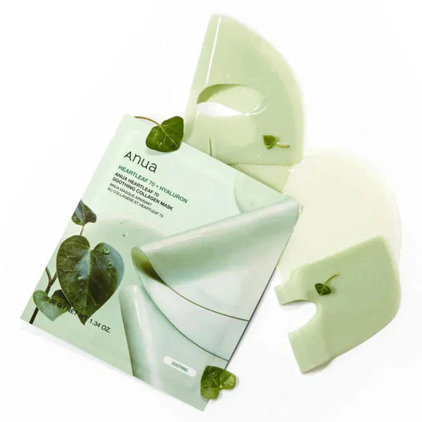 Anua Heartleaf 70+ Hyaluron Soothing Collagen Mask (38g x 4 Packs)