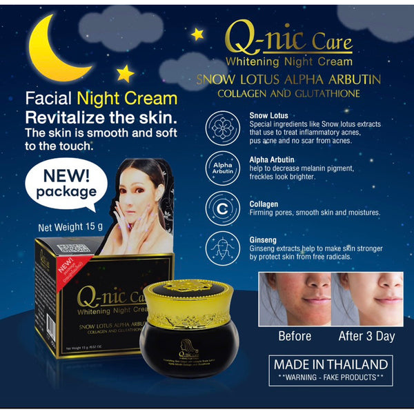 Q-nic Care Whitening Night Cream Brightening & Dark Spot Care