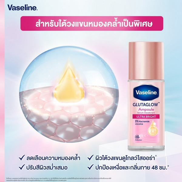 Vaseline Gluta Glow Ampoule Serum Deodorant Roll-On Ultra Bright